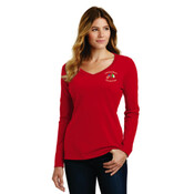 Lincoln Hills Italian Club Long Sleeve Ladies V-neck Shirt